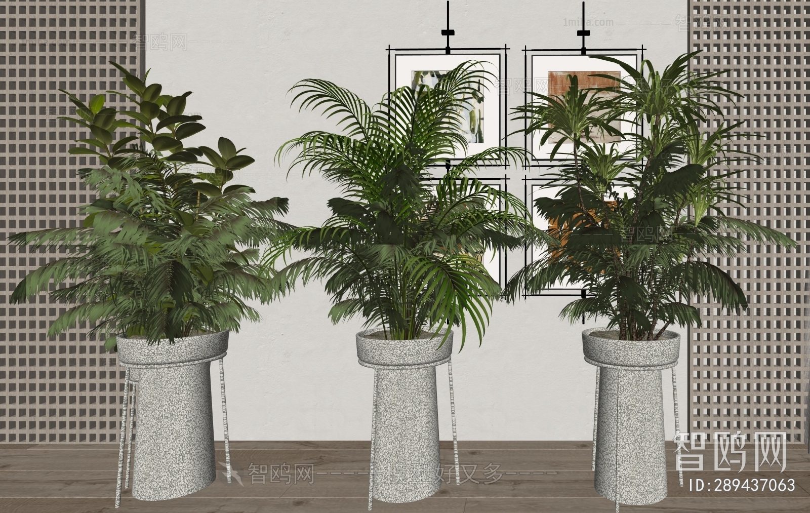 Modern Ground Green Plant Potted Plants