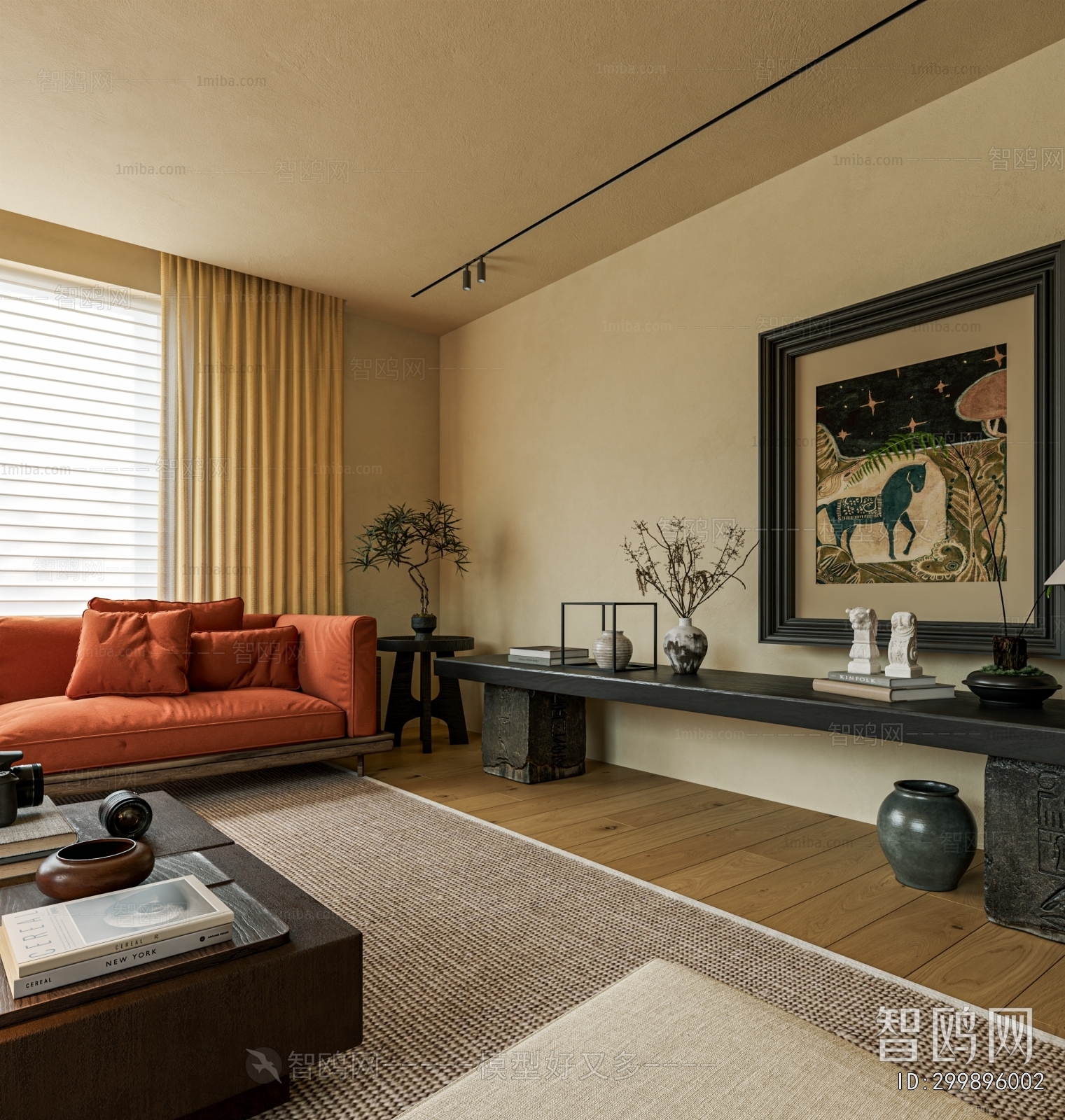 Wabi-sabi Style A Living Room