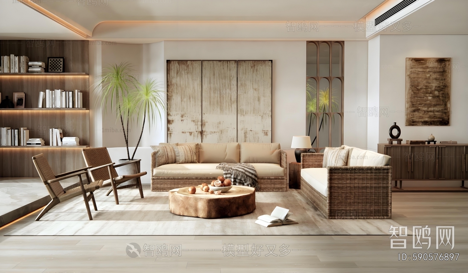 Wabi-sabi Style A Living Room