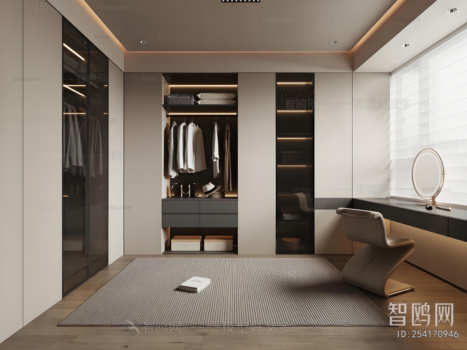 Modern Clothes Storage Area