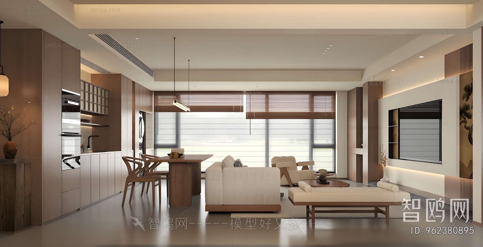 New Chinese Style A Living Room