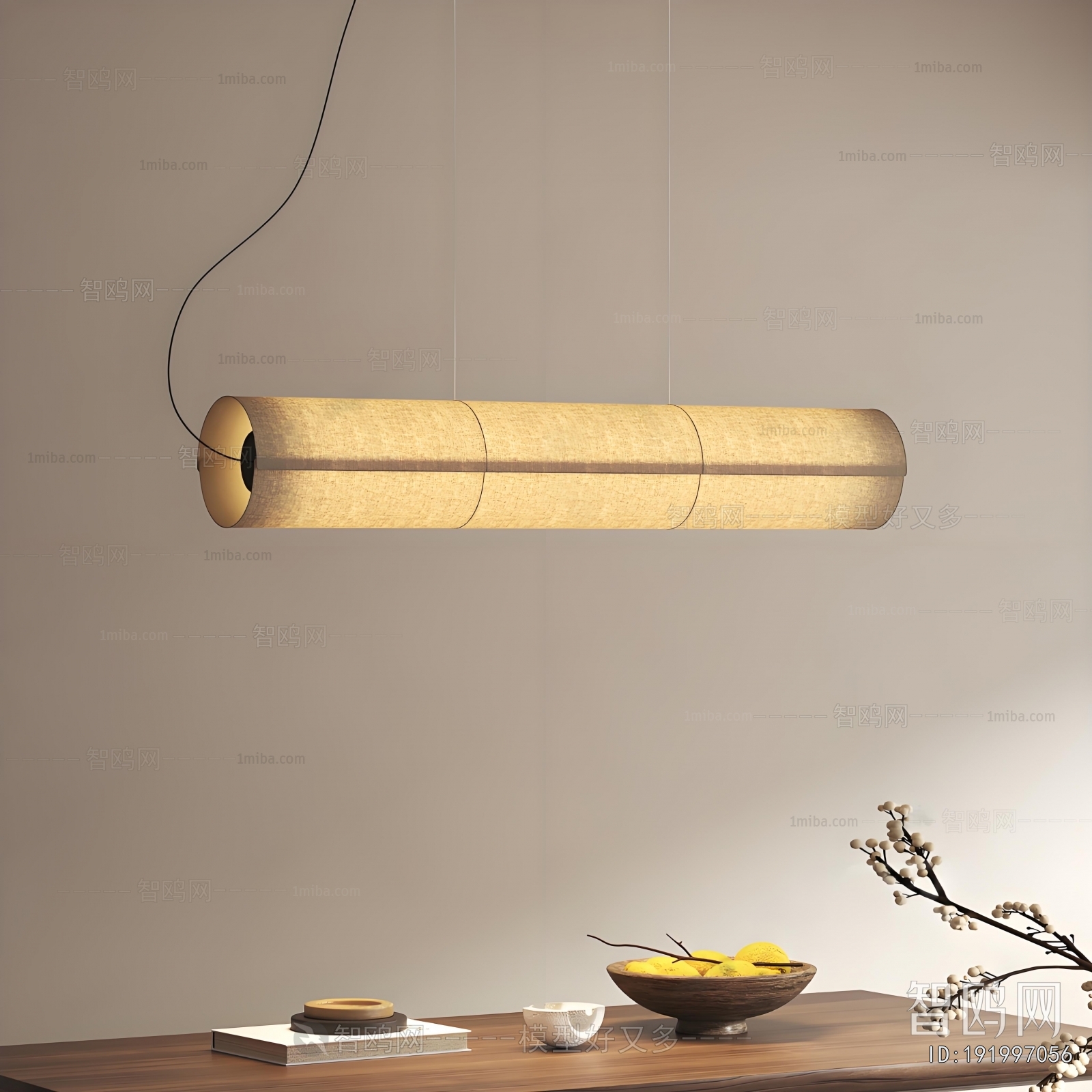 Japanese Style Long Chandelier