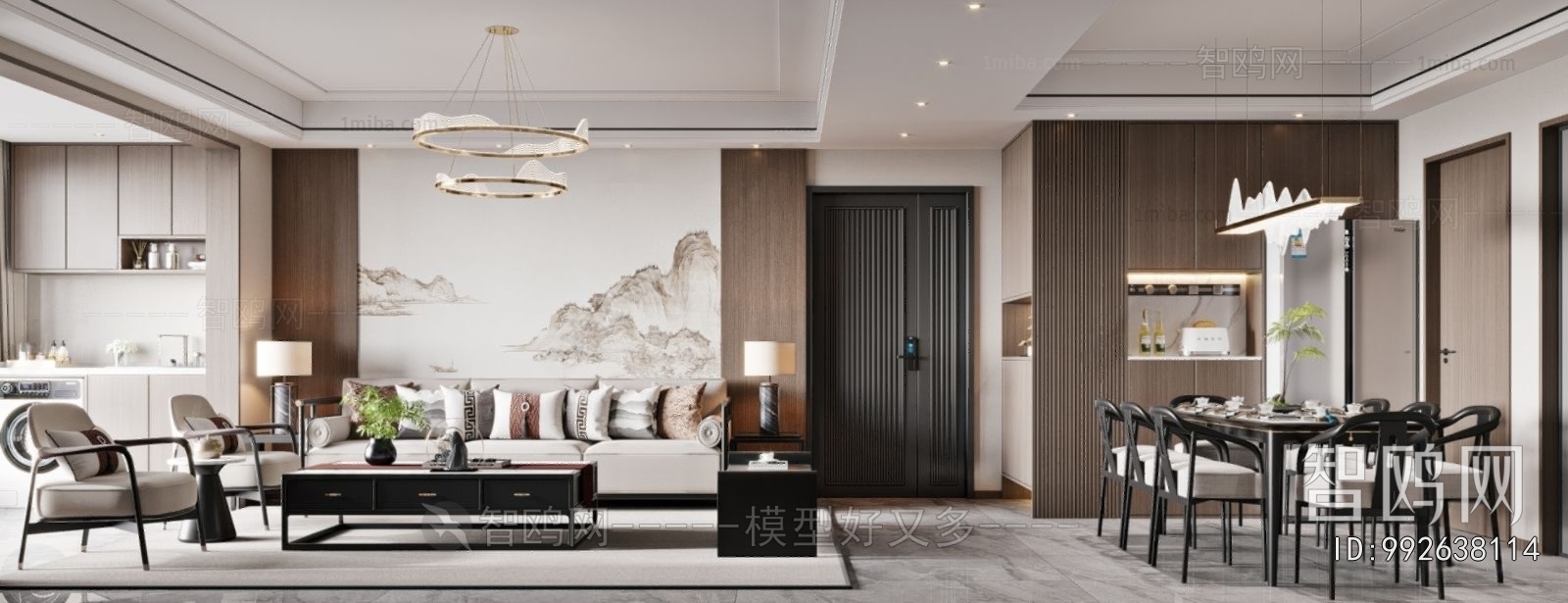 New Chinese Style A Living Room