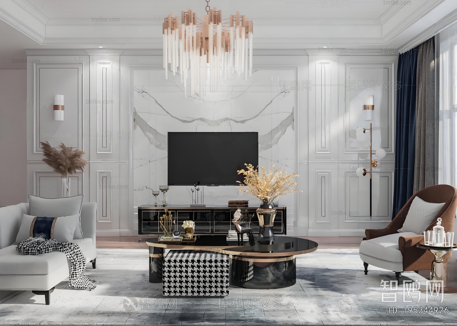 Simple European Style A Living Room