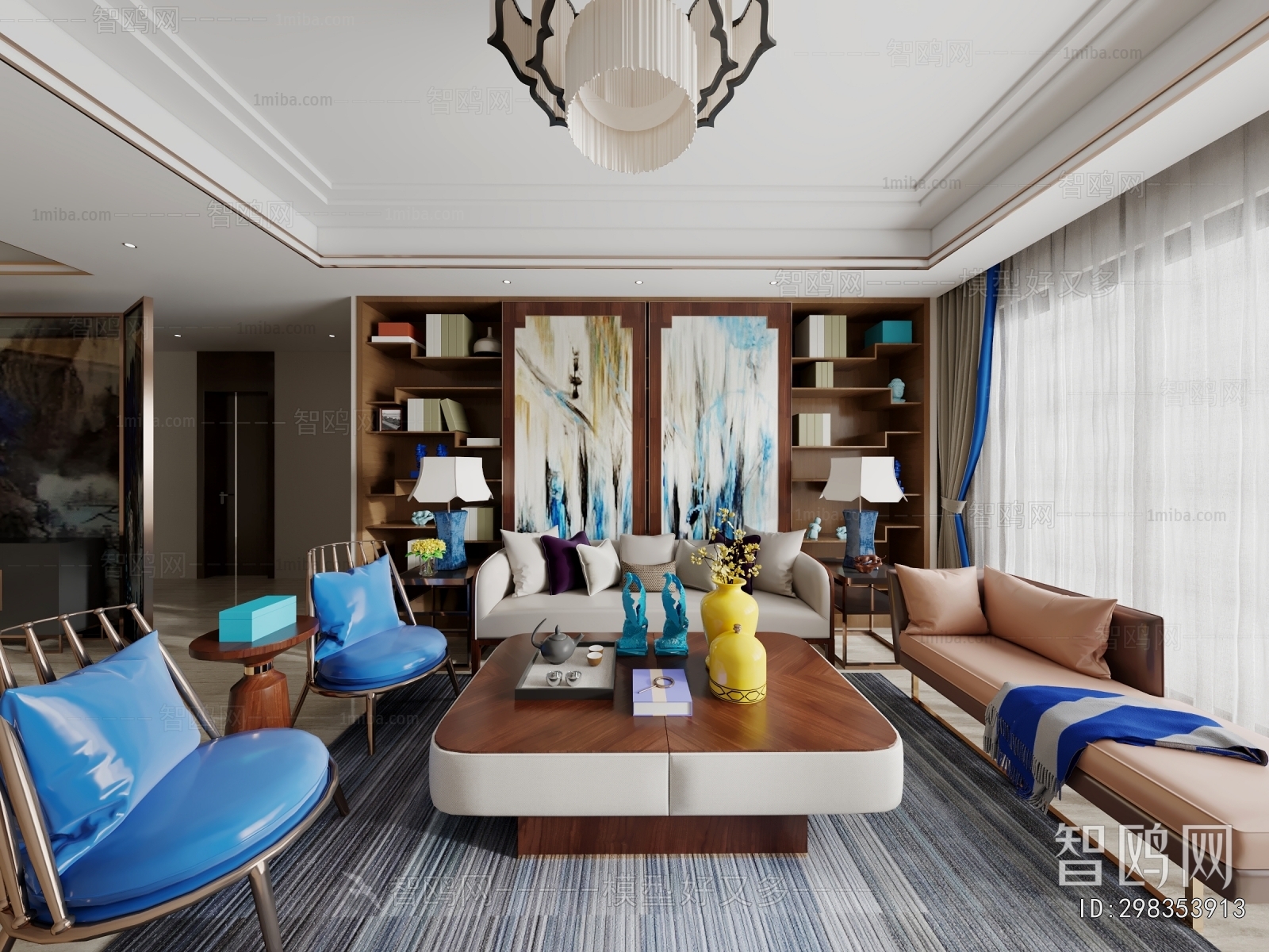 New Chinese Style A Living Room