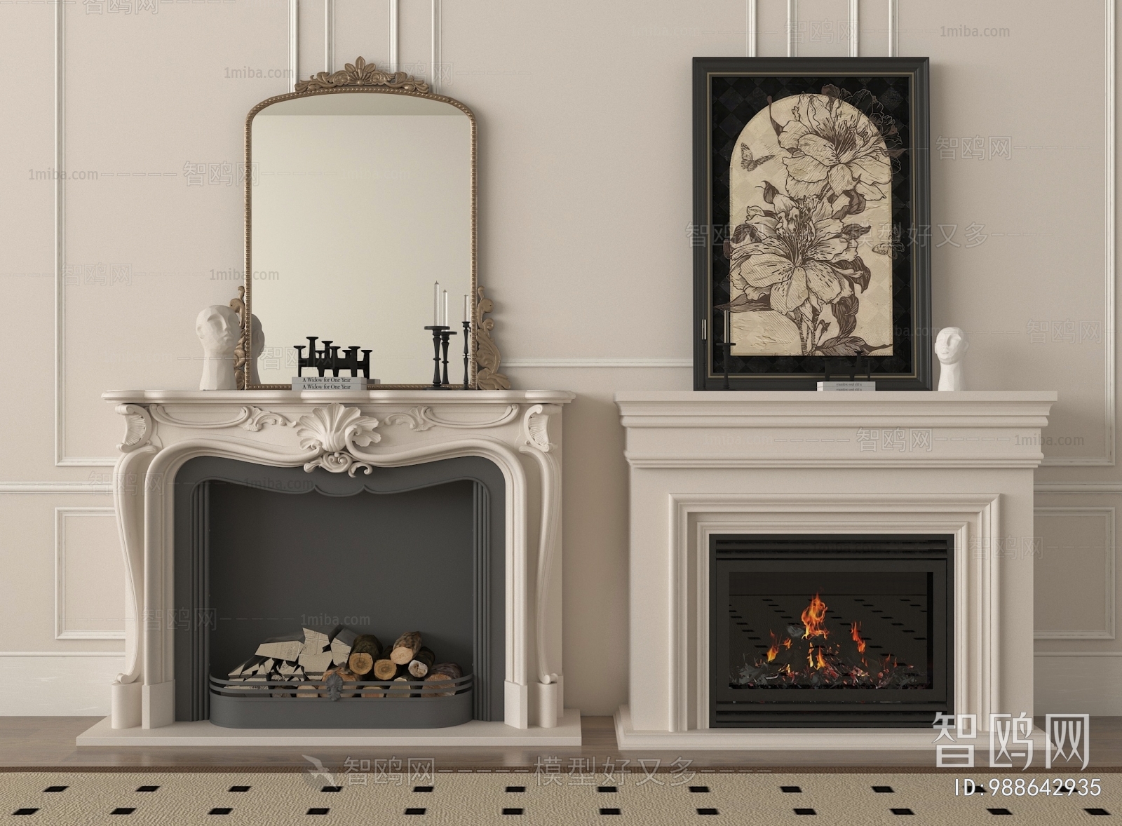French Style Fireplace