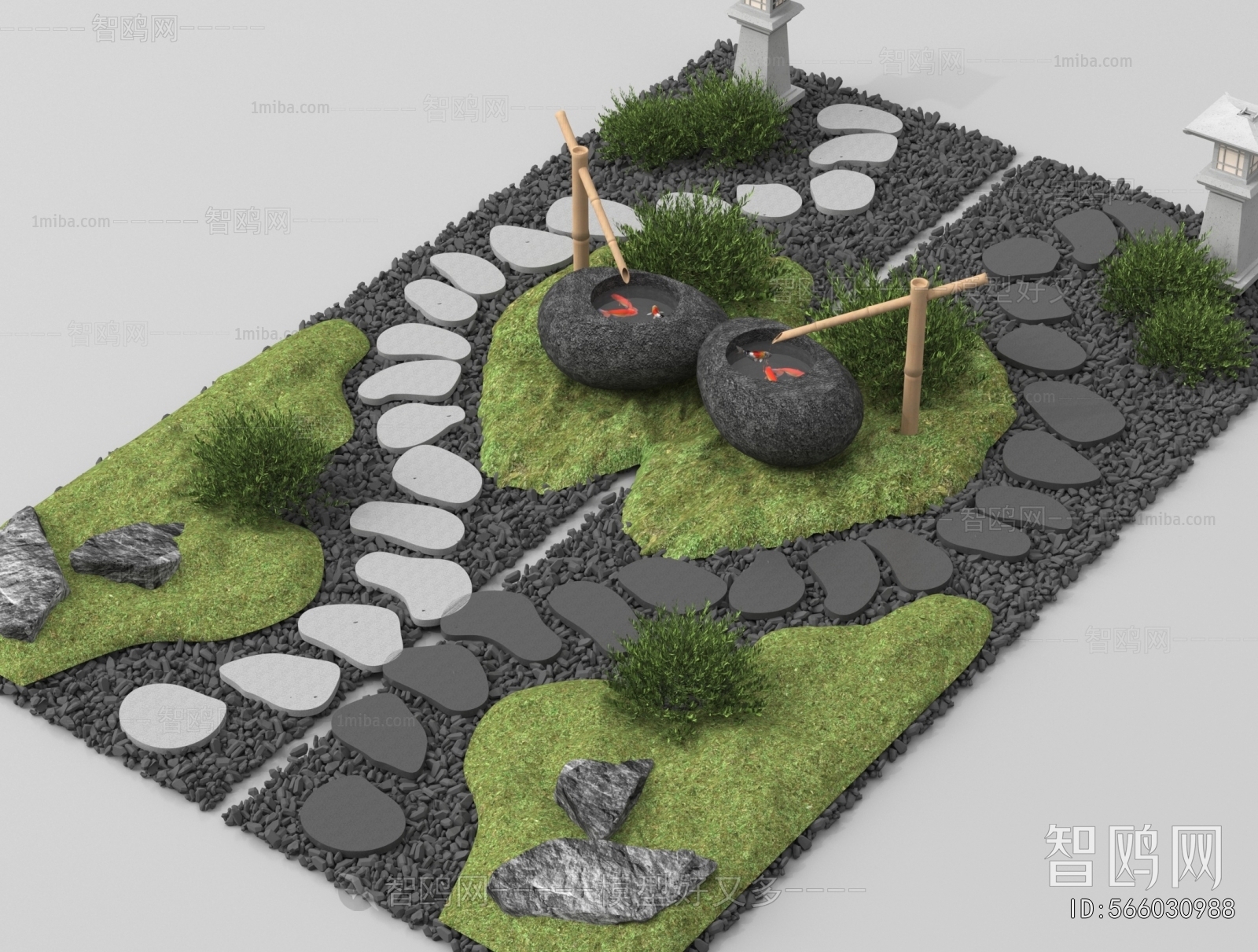 New Chinese Style Rockery Waterscape