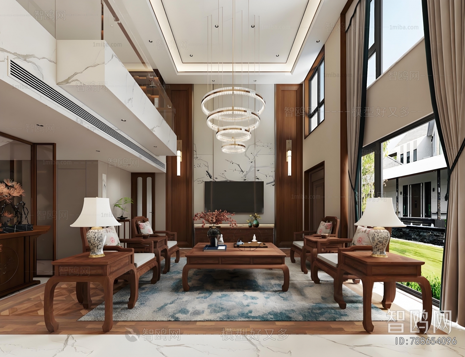 New Chinese Style A Living Room