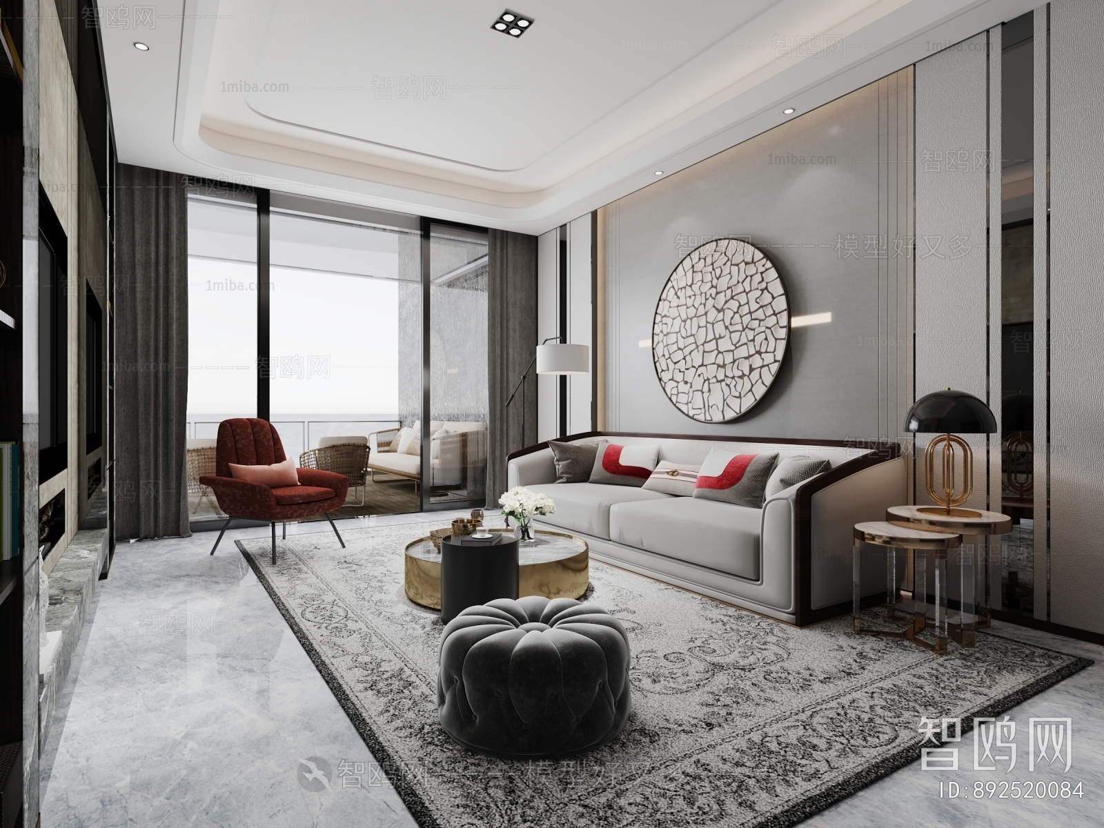 New Chinese Style A Living Room