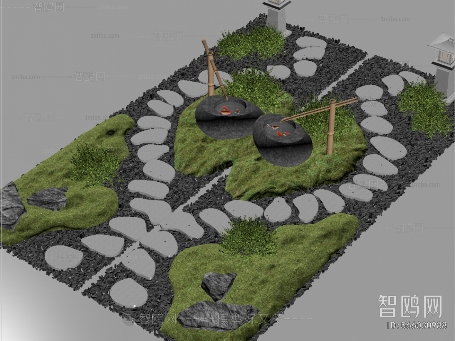 New Chinese Style Rockery Waterscape
