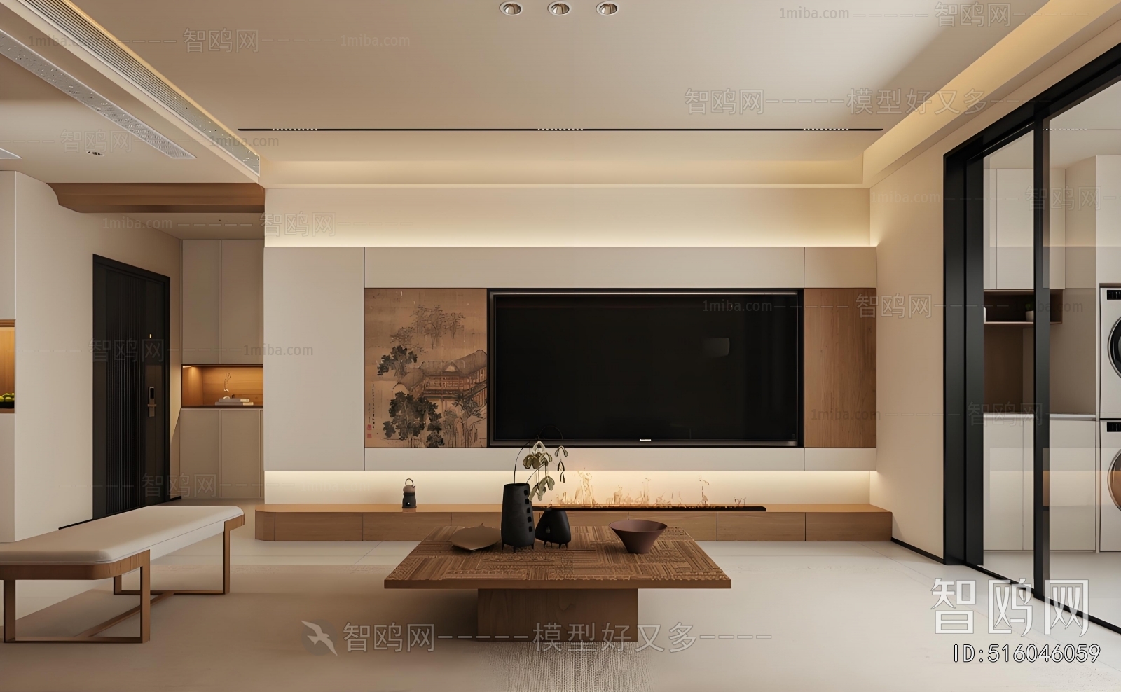 New Chinese Style A Living Room