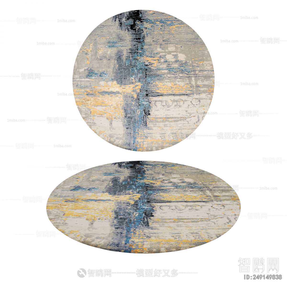 New Chinese Style Circular Carpet