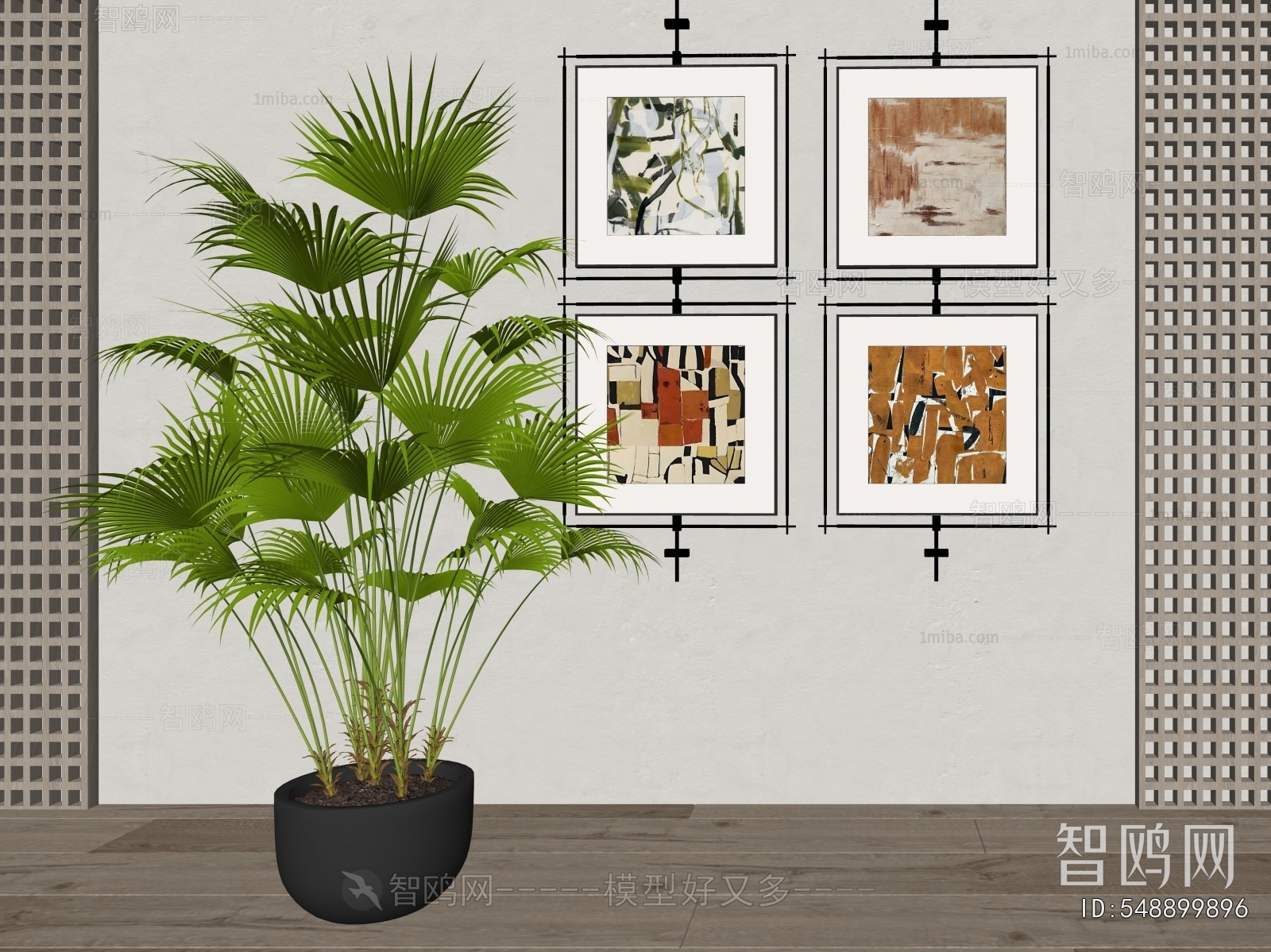 Modern Ground Green Plant Potted Plants