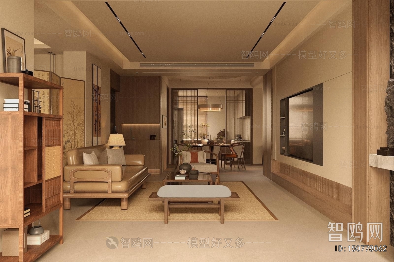 New Chinese Style A Living Room