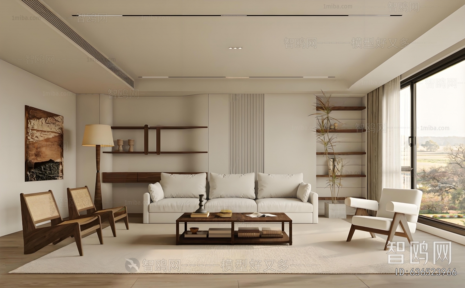 Wabi-sabi Style A Living Room