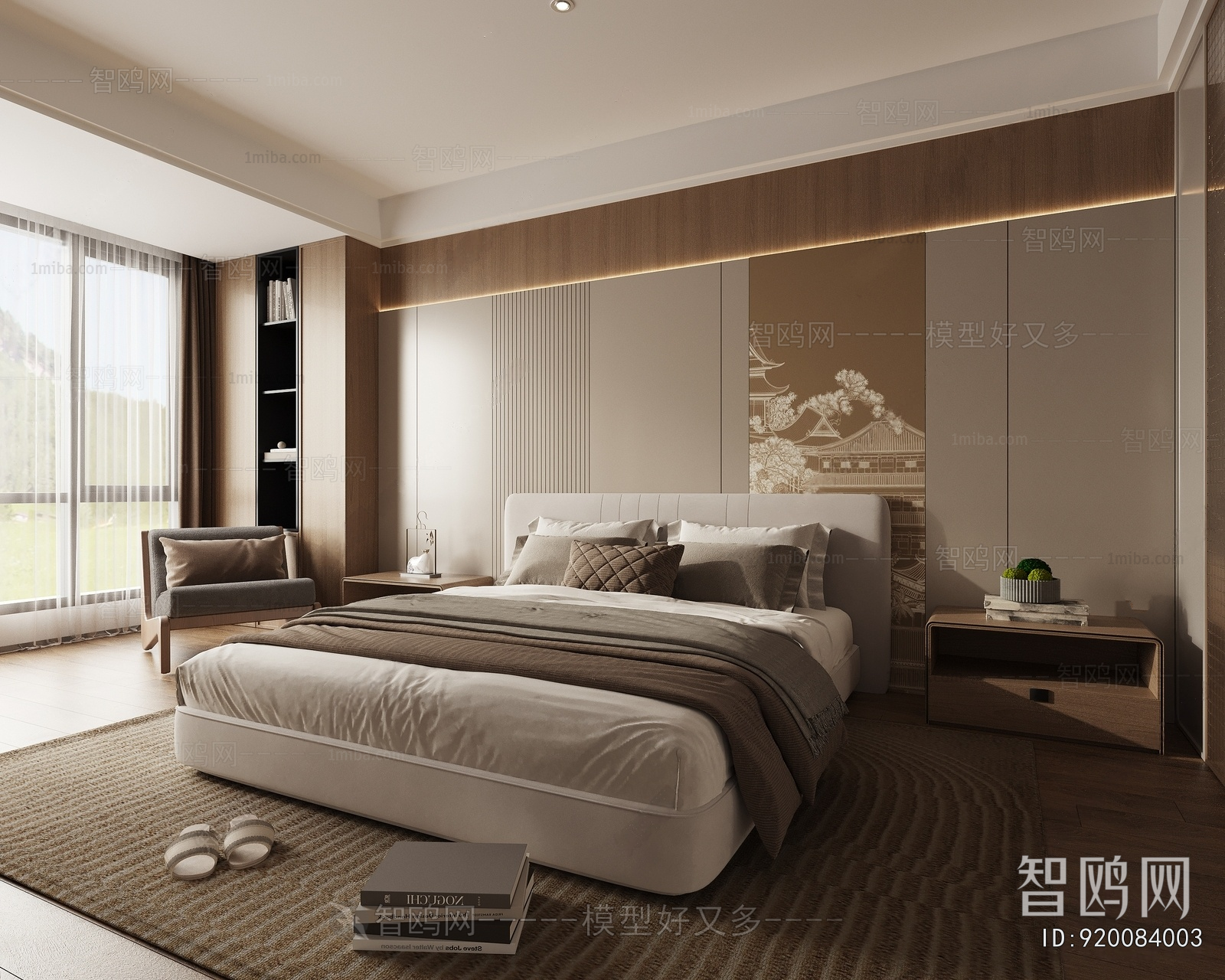 New Chinese Style Bedroom