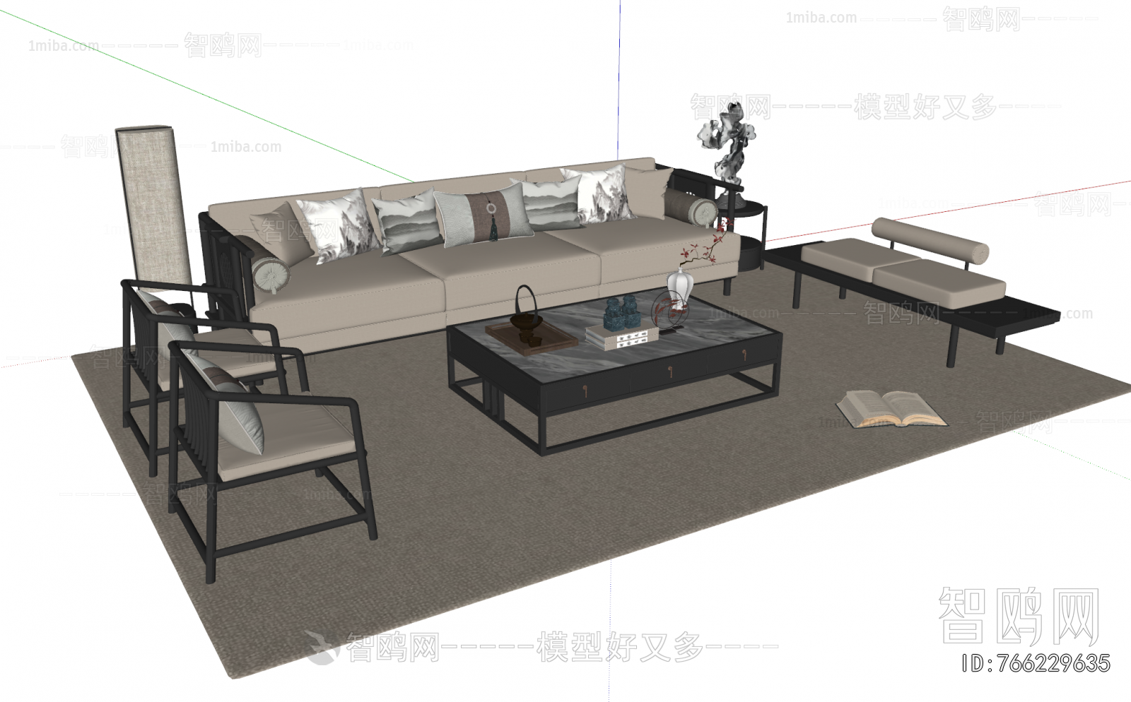 New Chinese Style Sofa Combination