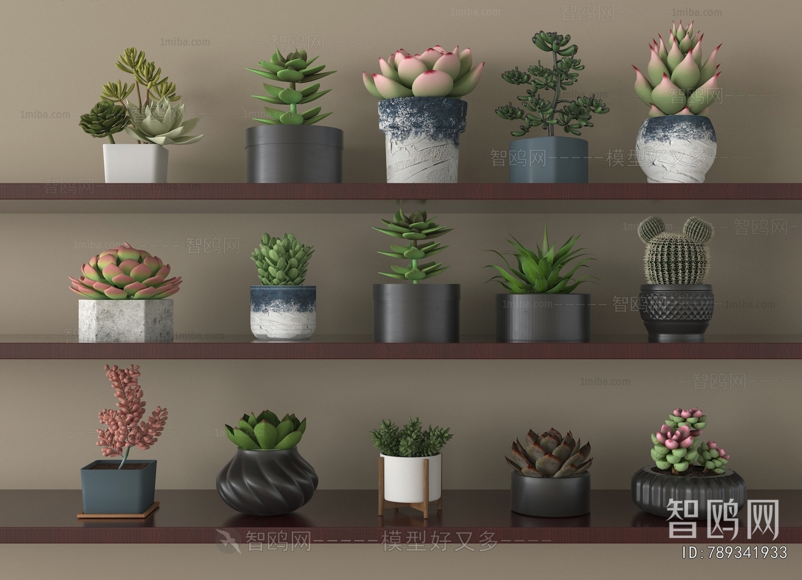 Modern Potted Green Plant