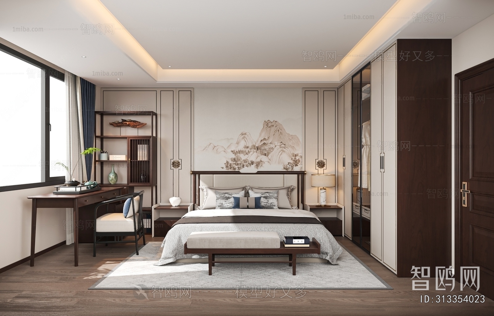 New Chinese Style Bedroom
