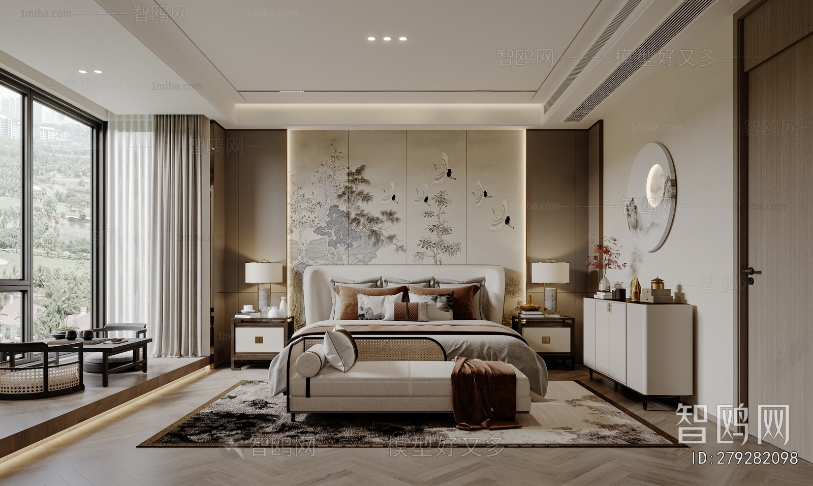 New Chinese Style Bedroom
