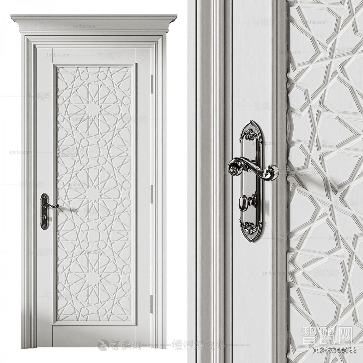 Simple European Style Single Door
