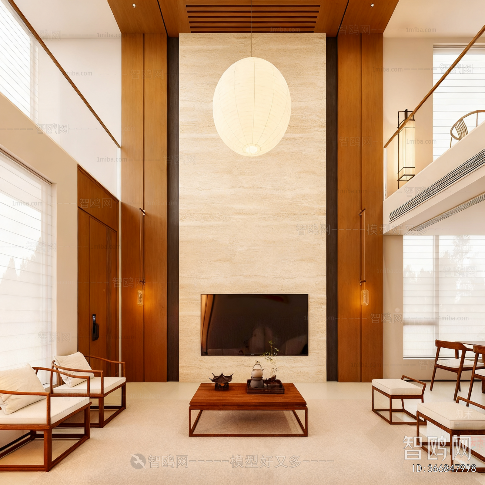 New Chinese Style A Living Room