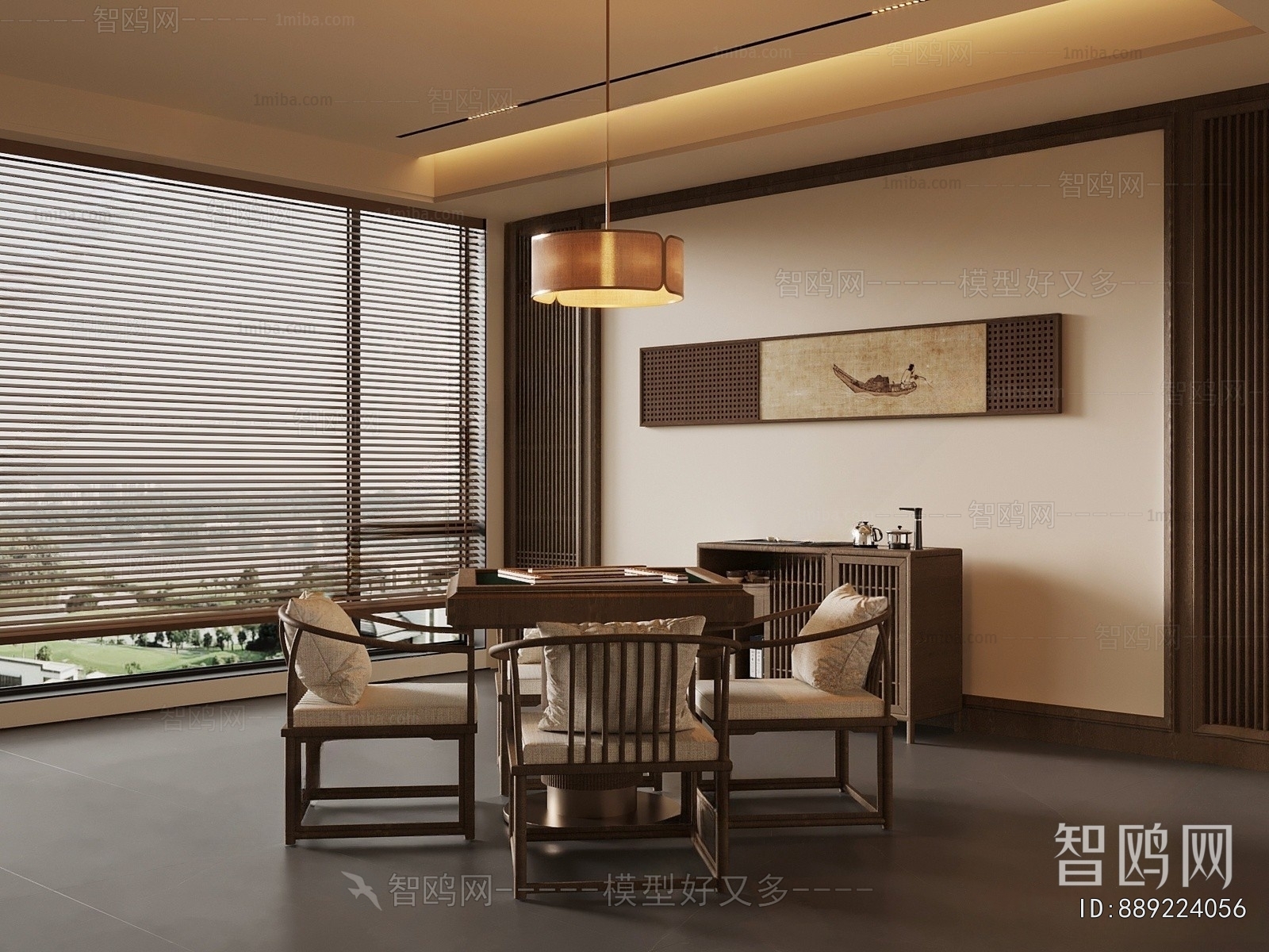 New Chinese Style Chess And Card Room