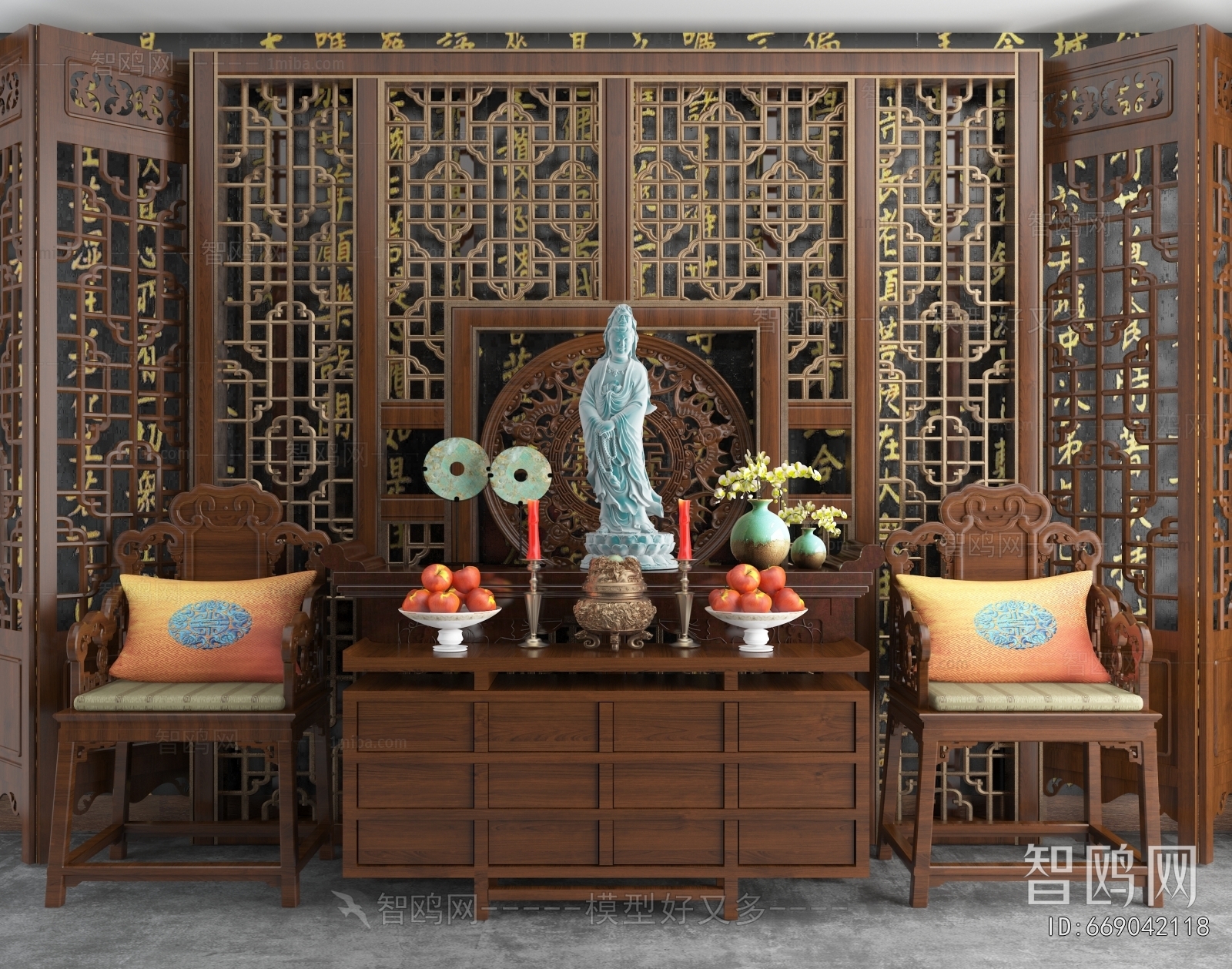 New Chinese Style Buddhist Niche