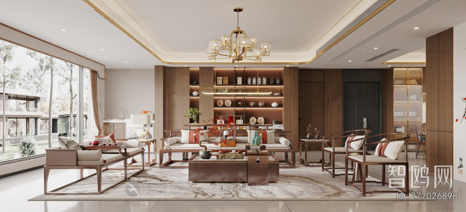 New Chinese Style A Living Room