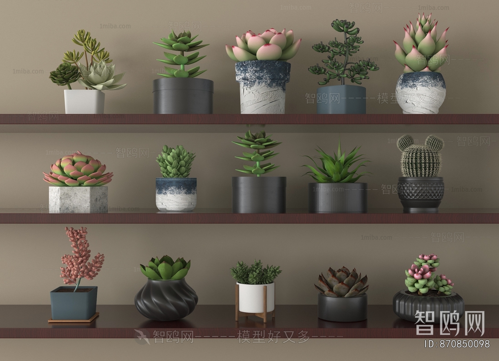 Modern Potted Green Plant