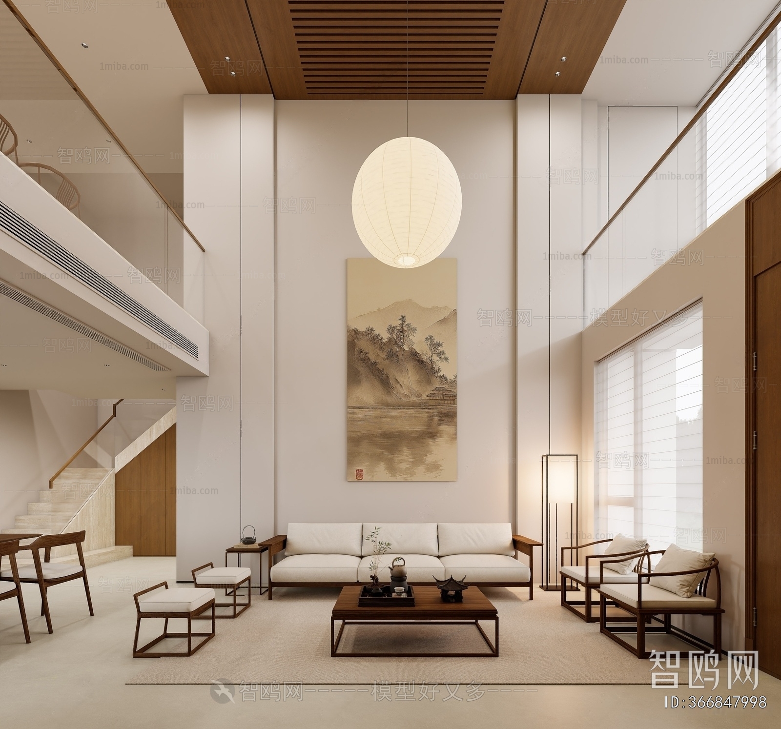 New Chinese Style A Living Room