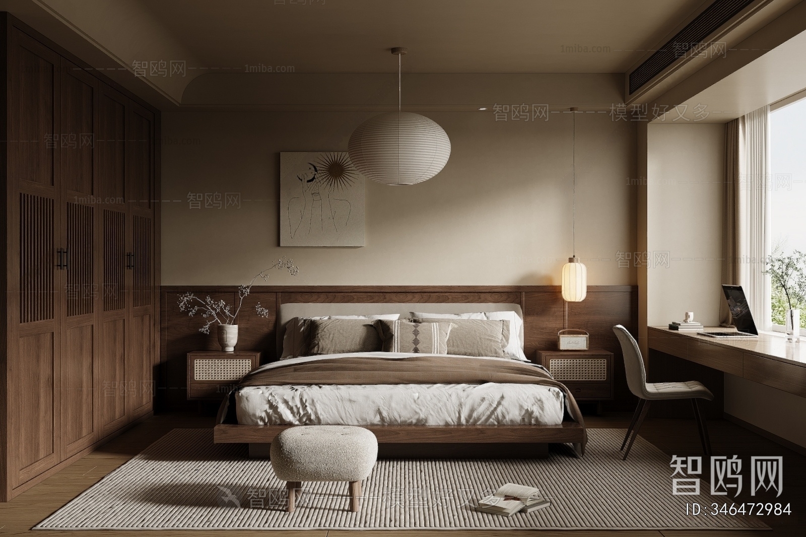 Wabi-sabi Style Bedroom