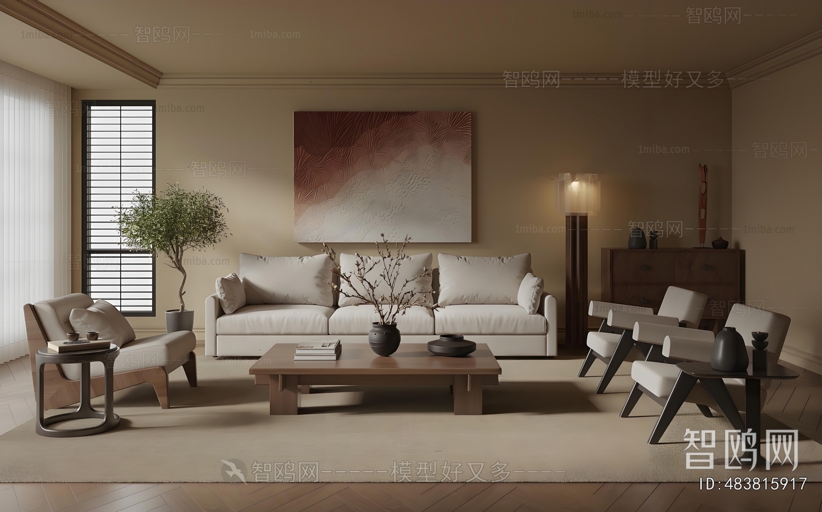 Wabi-sabi Style A Living Room