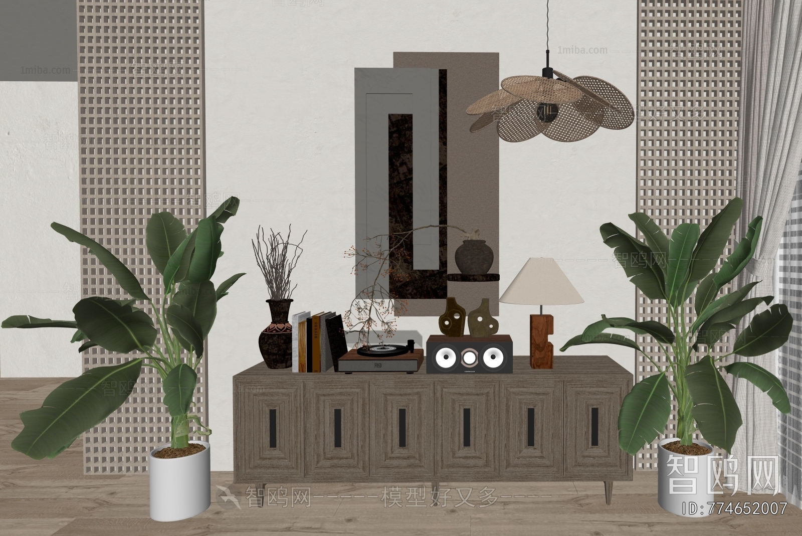 Modern Ground Green Plant Potted Plants