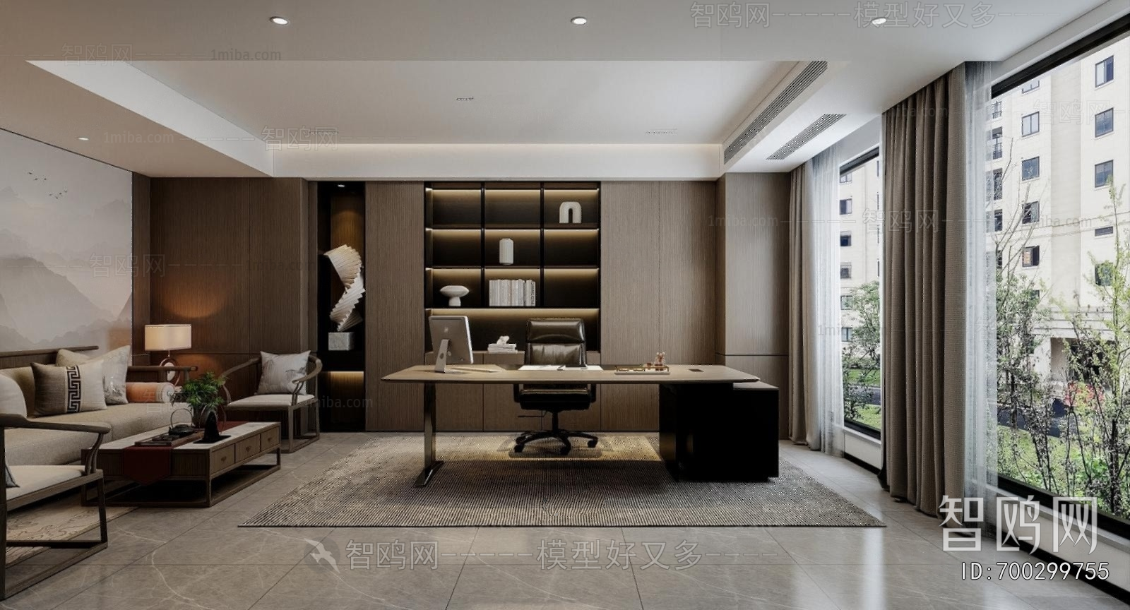 New Chinese Style Manager's Office