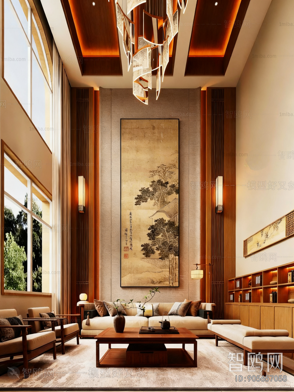 New Chinese Style A Living Room