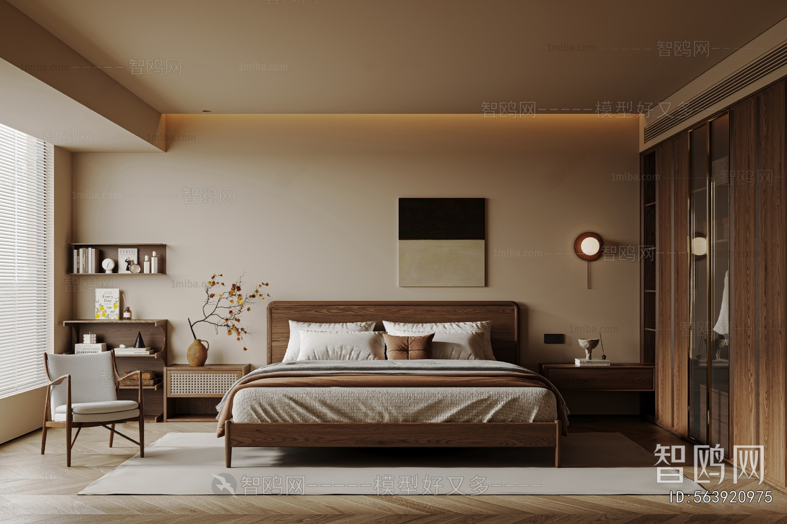 Wabi-sabi Style Bedroom