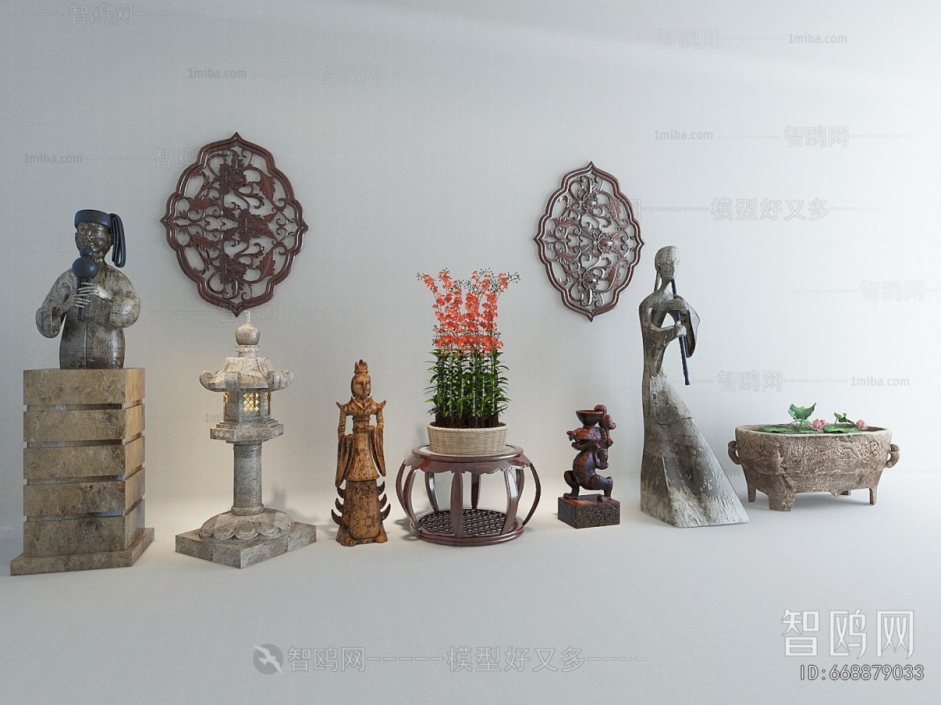 Chinese Style Decorative Set