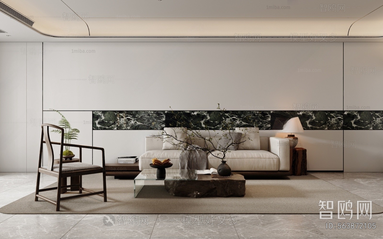 New Chinese Style A Living Room