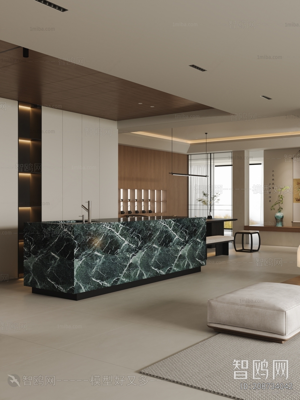 New Chinese Style A Living Room