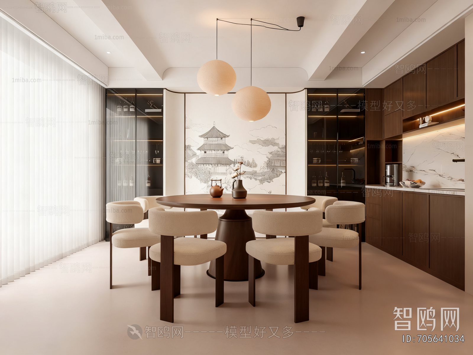 New Chinese Style Dining Room