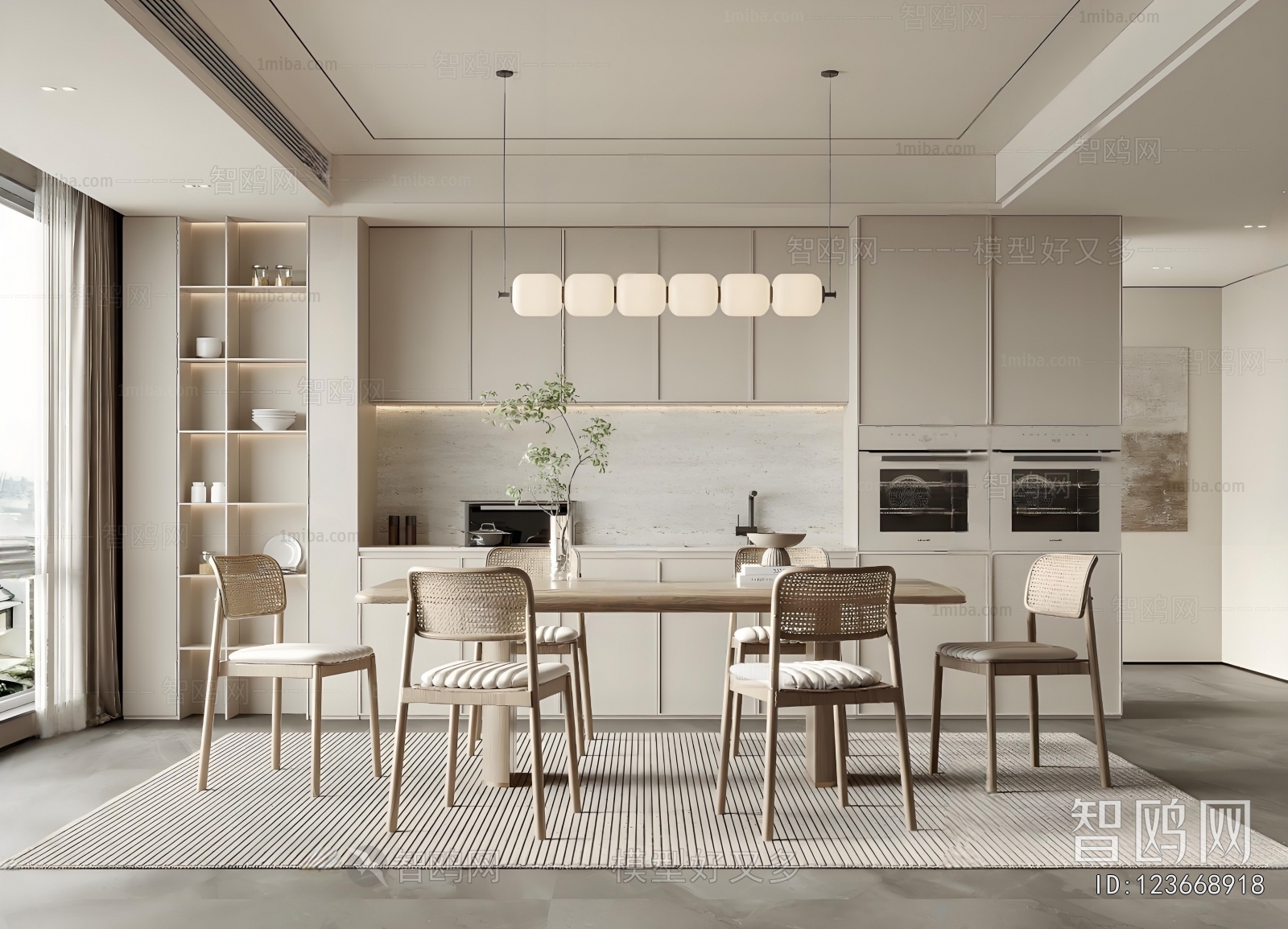 Wabi-sabi Style Dining Room