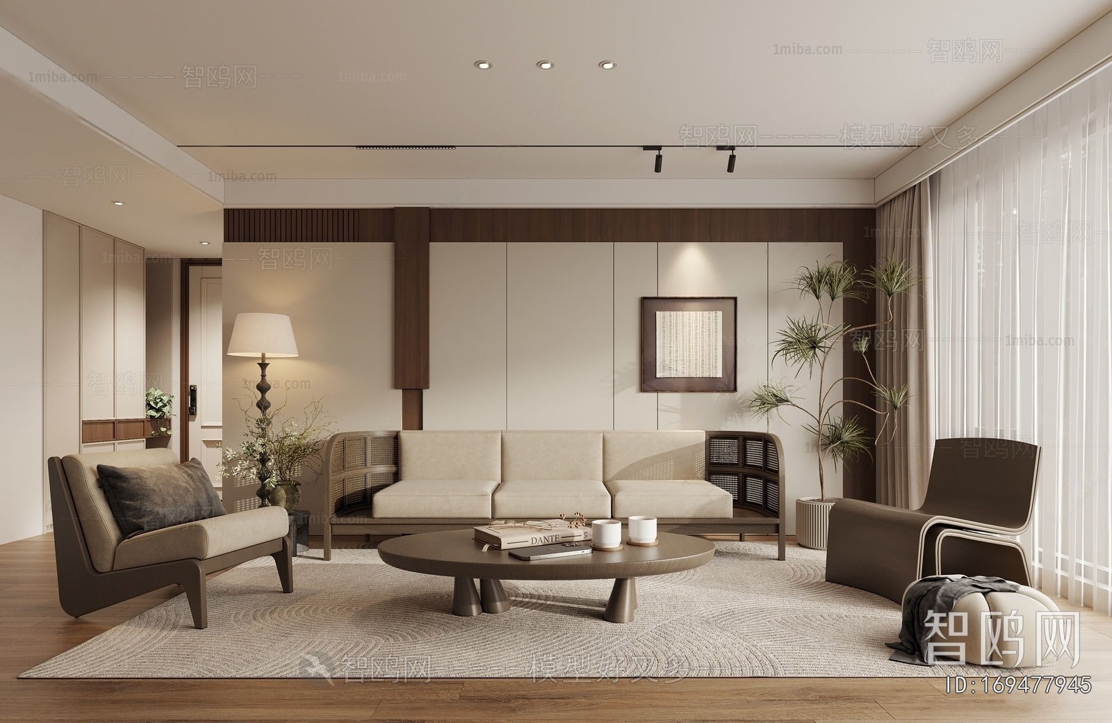 New Chinese Style A Living Room