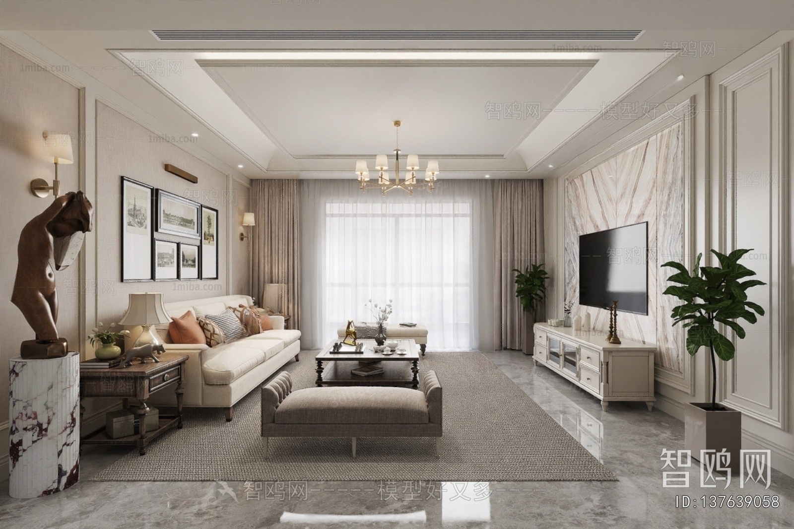 American Style A Living Room