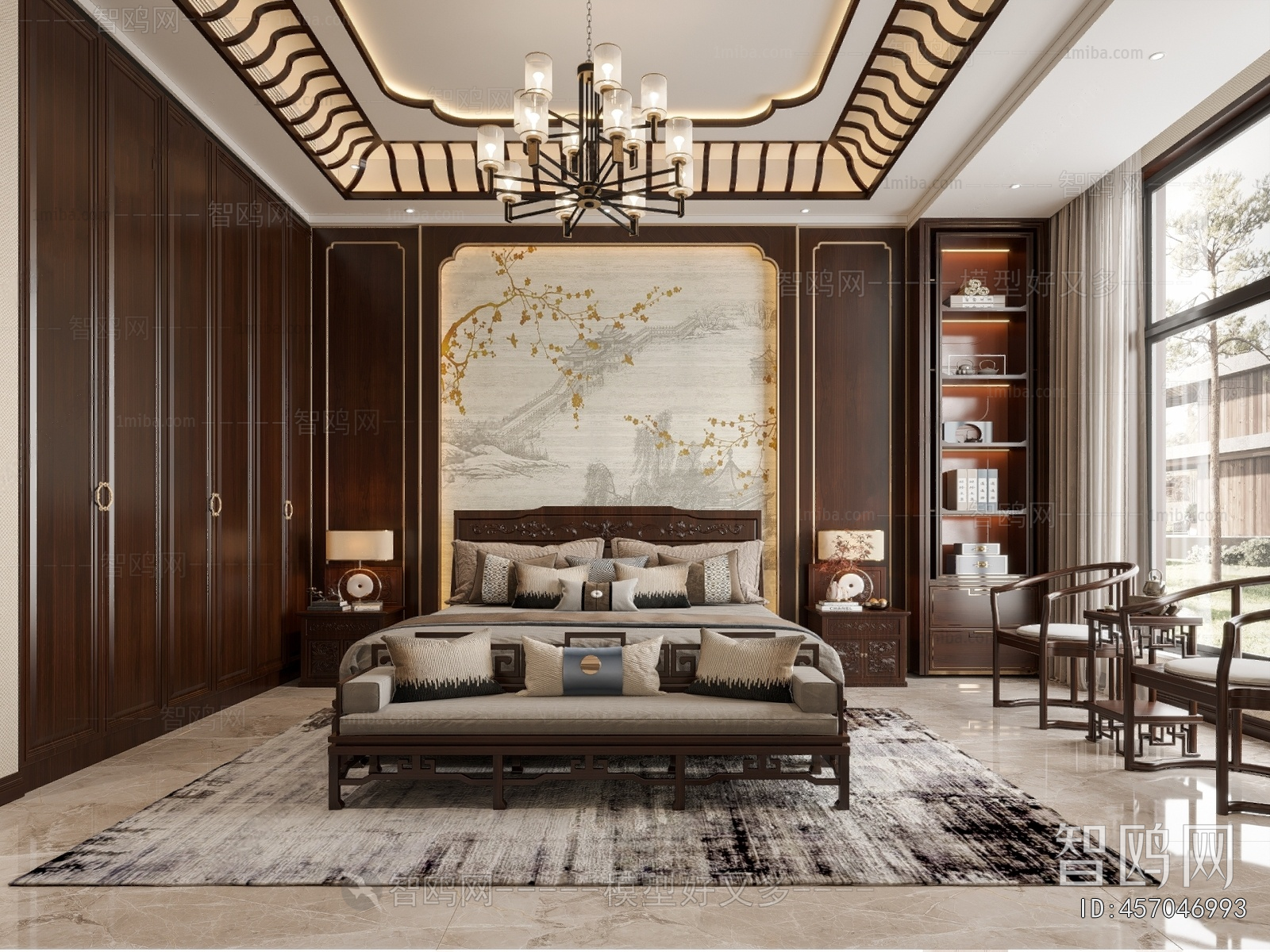 New Chinese Style Bedroom