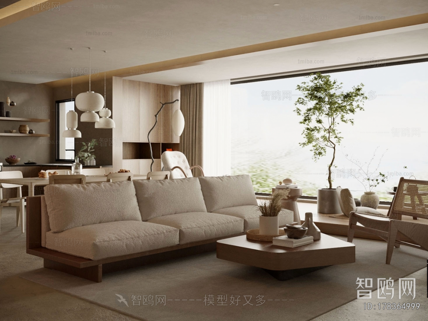 Wabi-sabi Style A Living Room