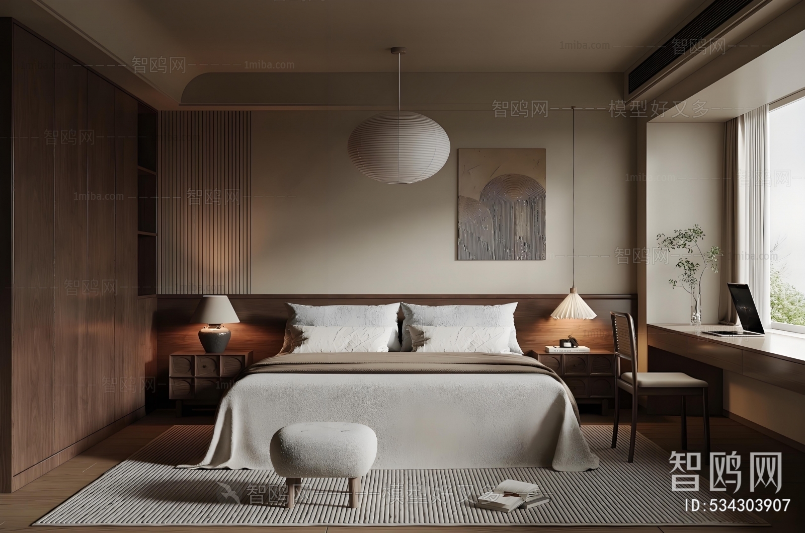 Wabi-sabi Style Bedroom