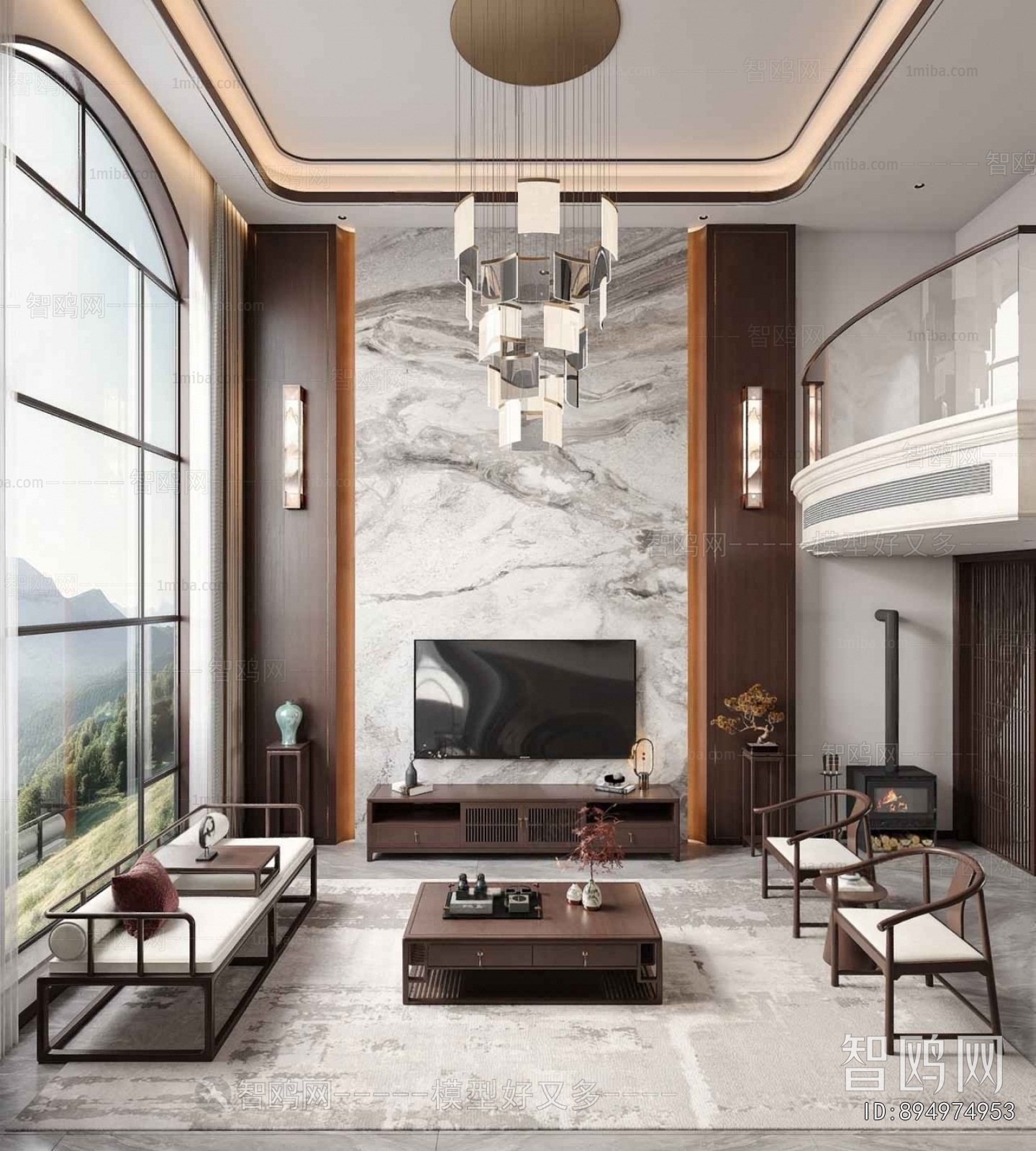 New Chinese Style A Living Room