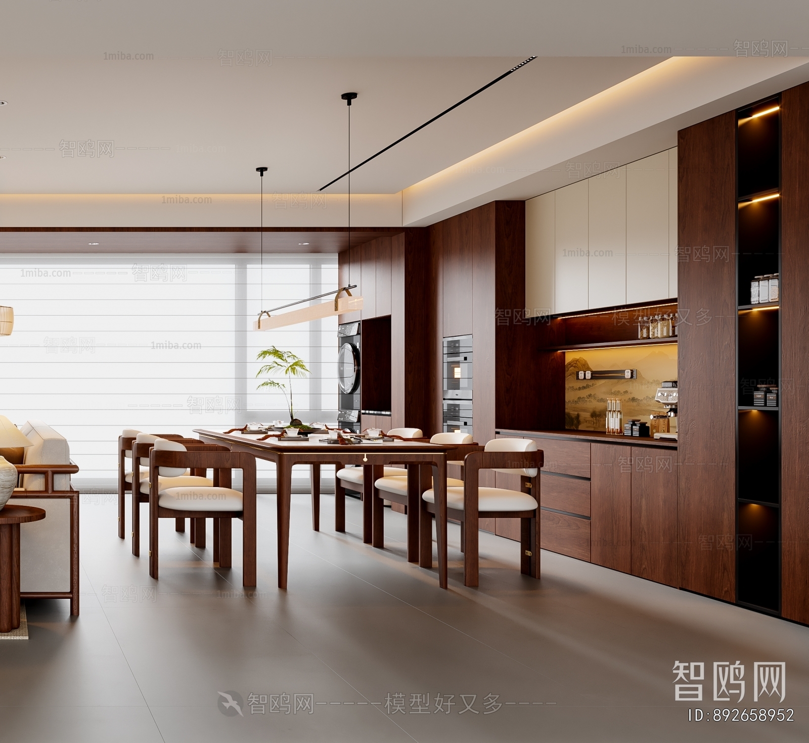 New Chinese Style A Living Room