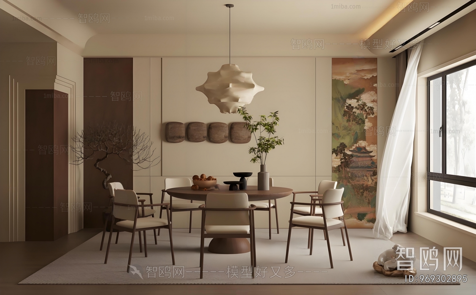 New Chinese Style Dining Room